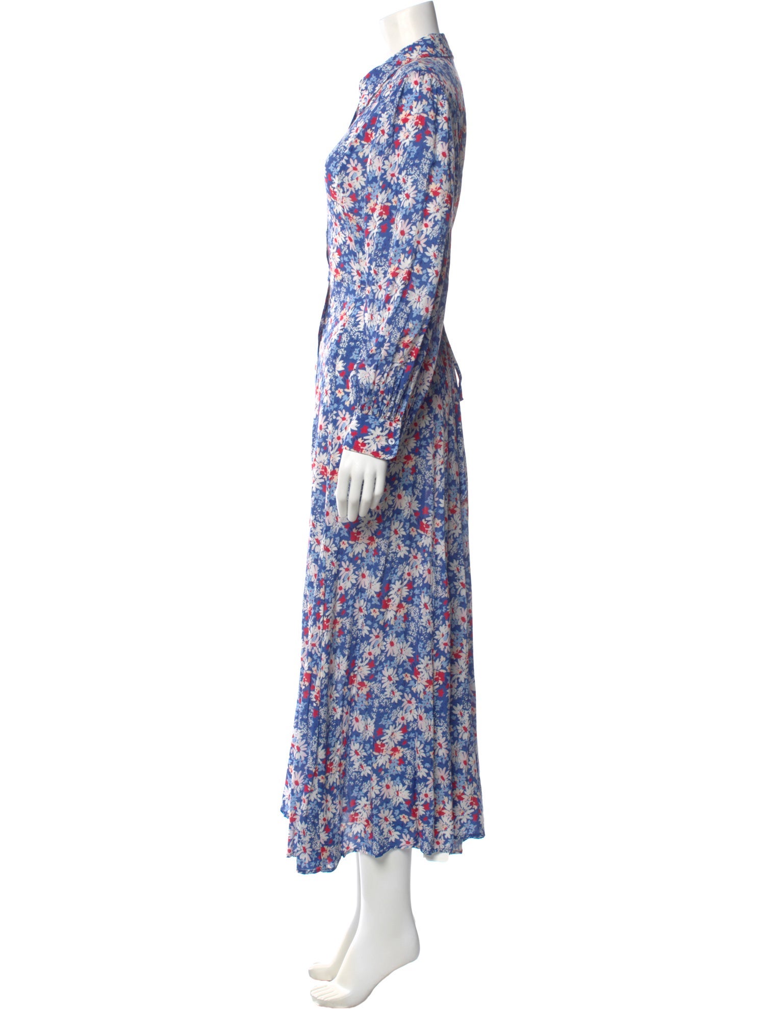 RIXO Floral Print Long Dress