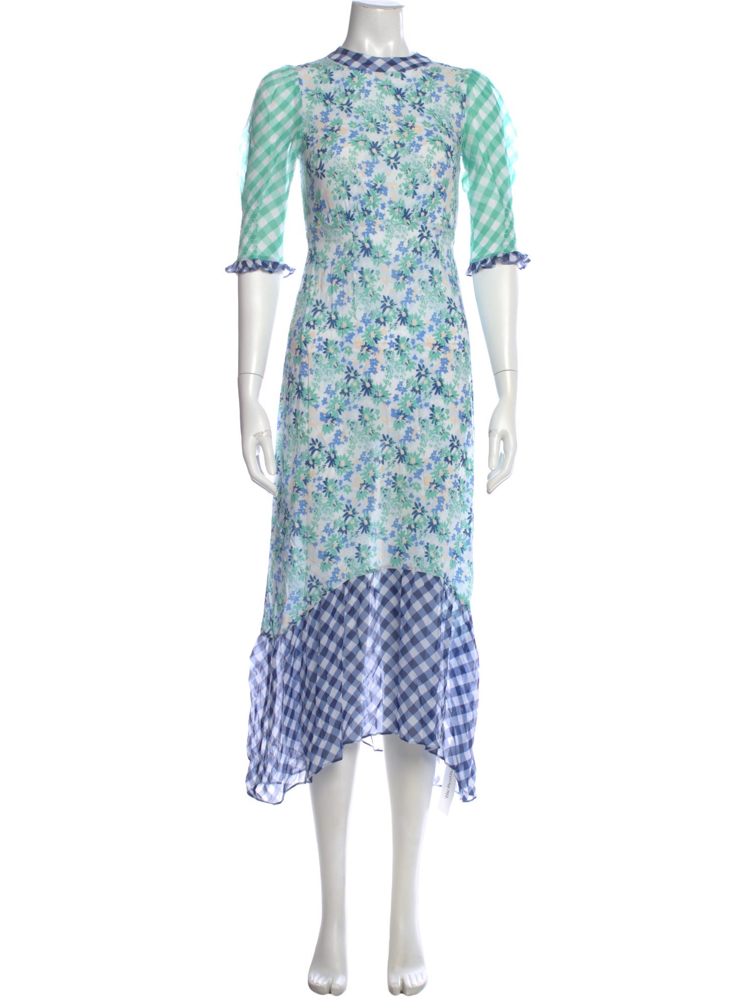 RIXO Floral Print Long Dress