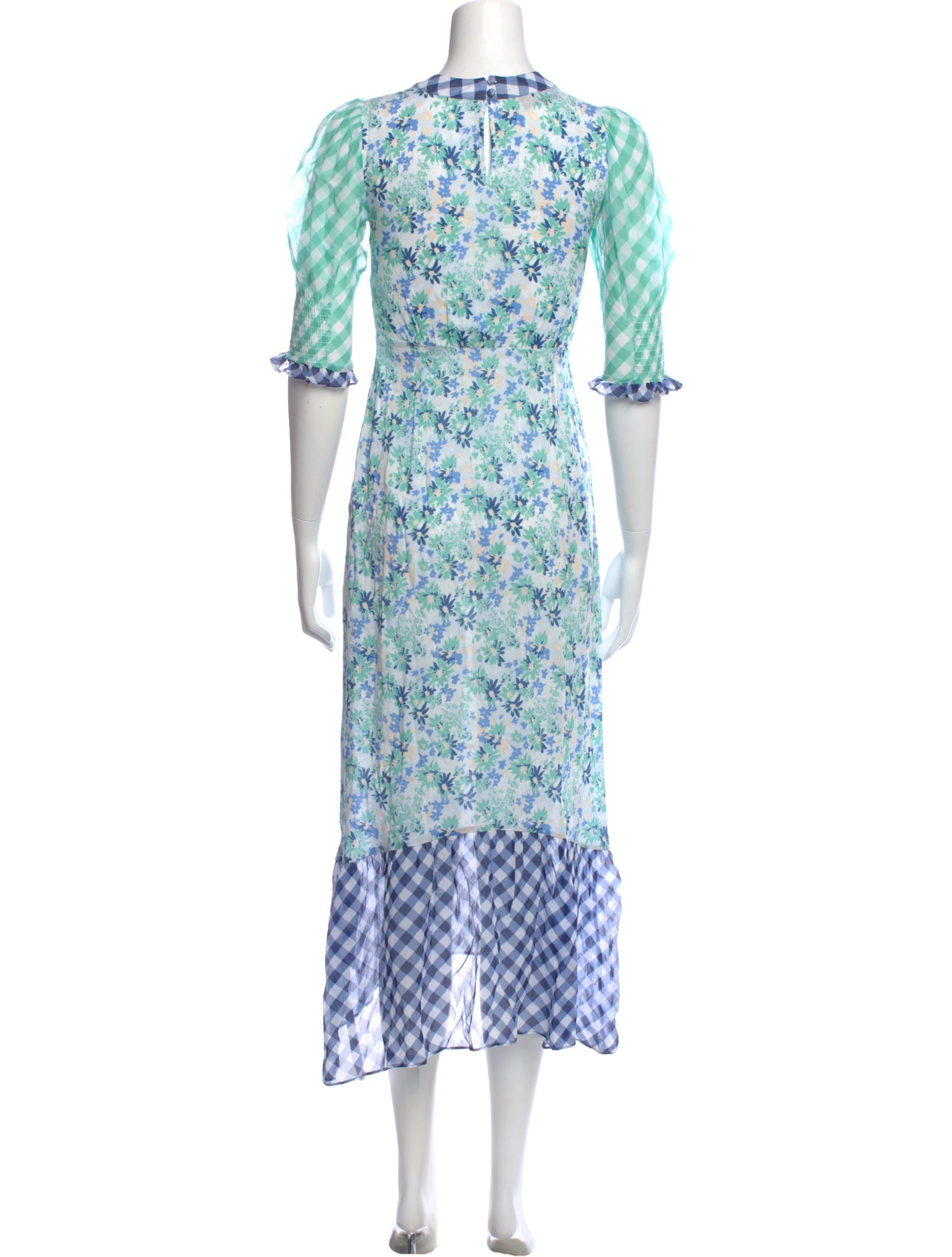 RIXO Floral Print Long Dress