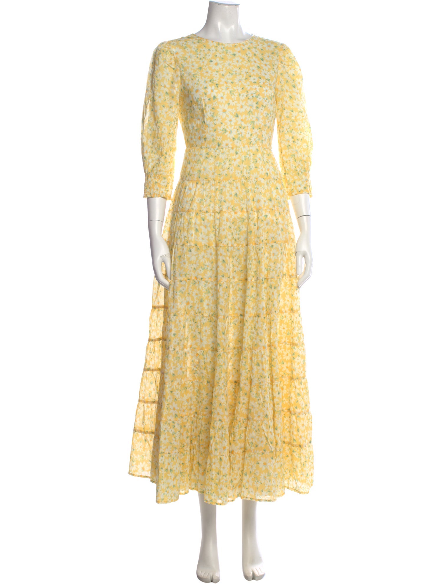 RIXO Floral Print Long Dress