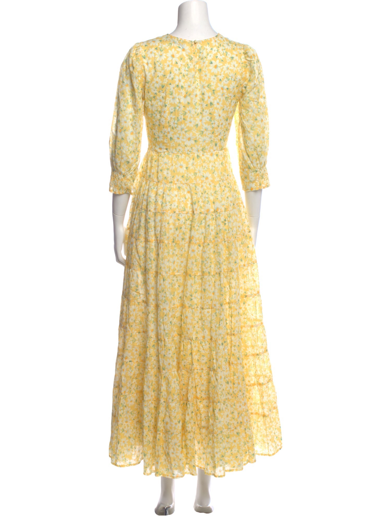 RIXO Floral Print Long Dress