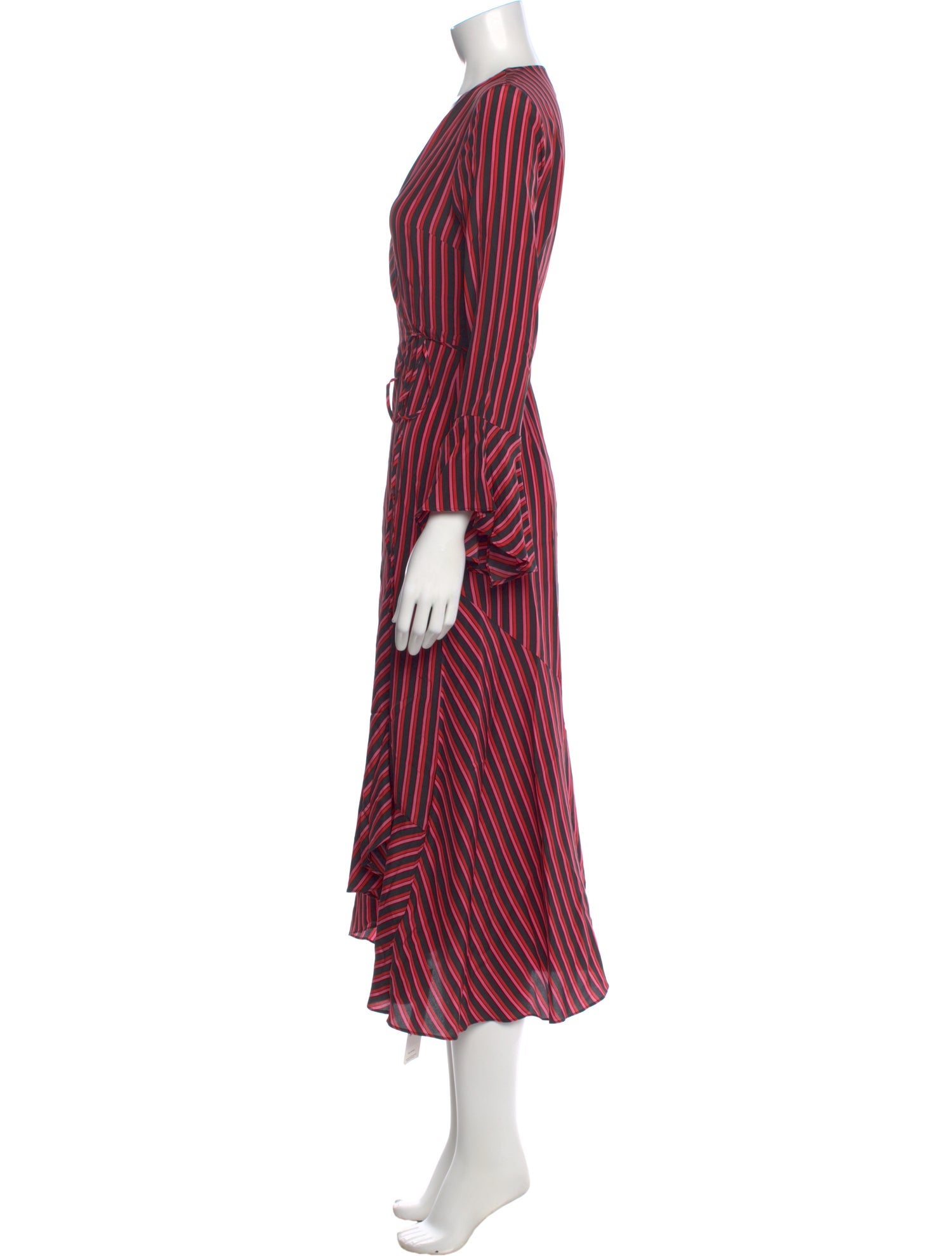 RIXO Silk Midi Length Dress