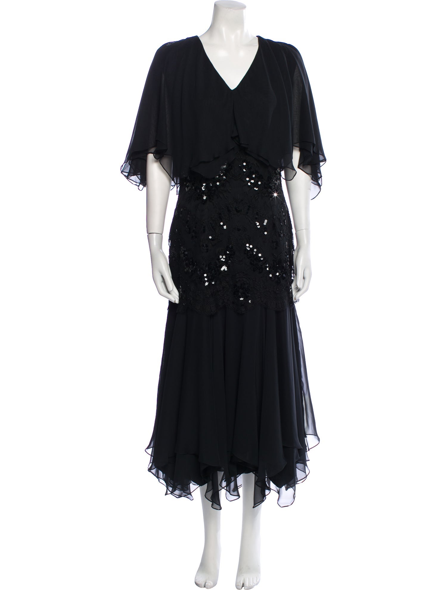 Rina di Montella V-Neck Long Dress