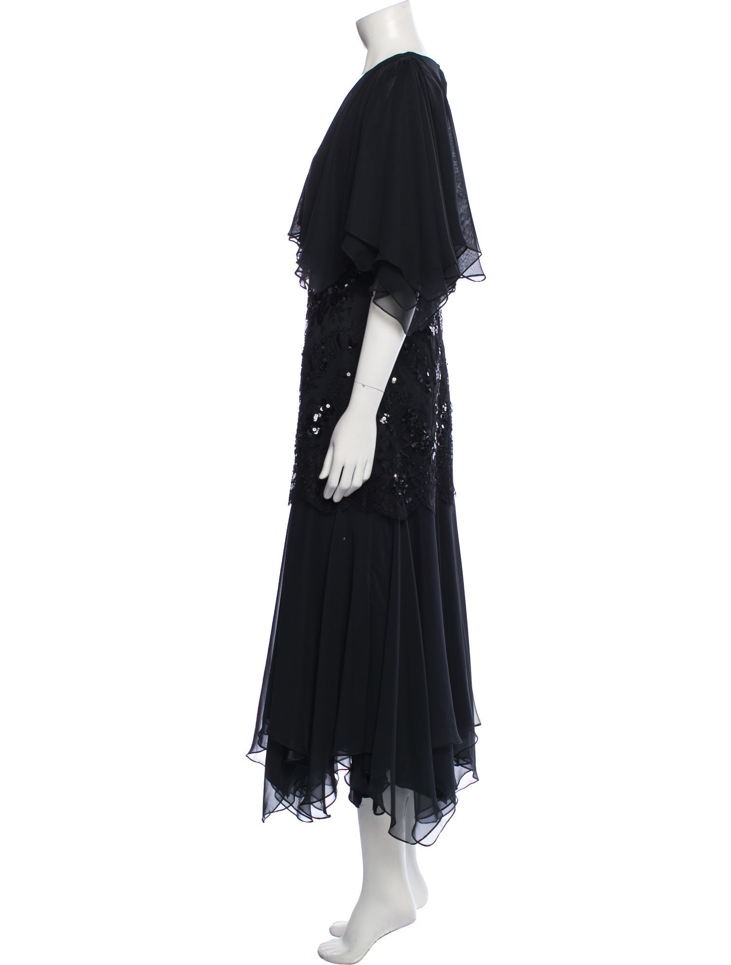 Rina di Montella V-Neck Long Dress