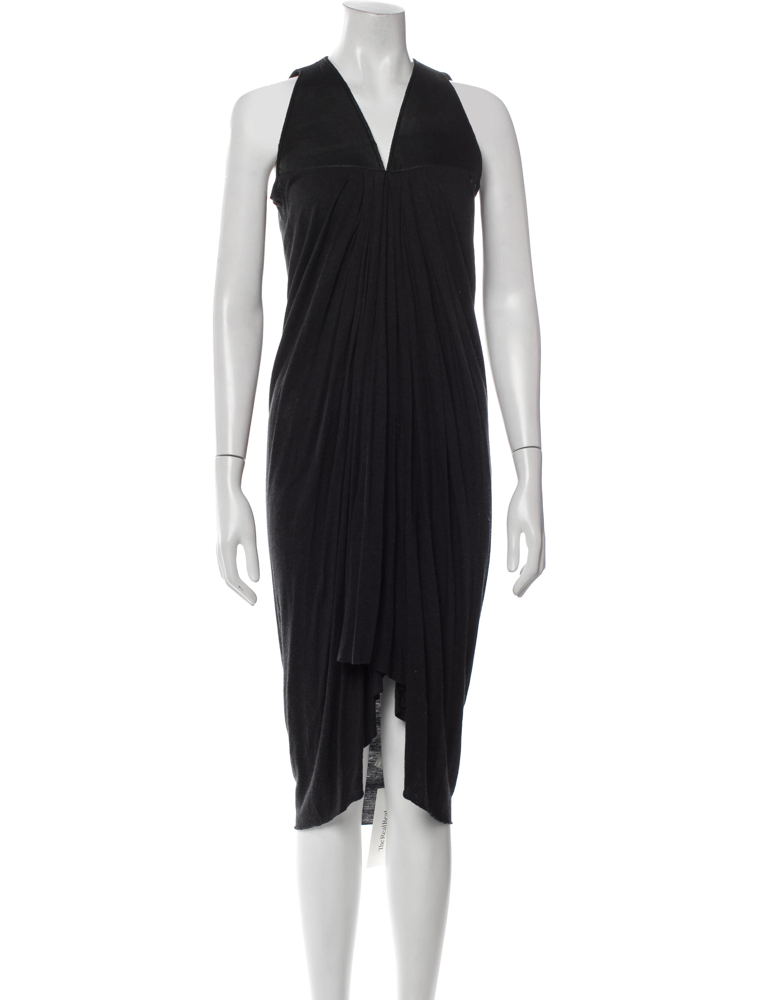 Rick Owens Lilies V-Neck Midi Length Dress