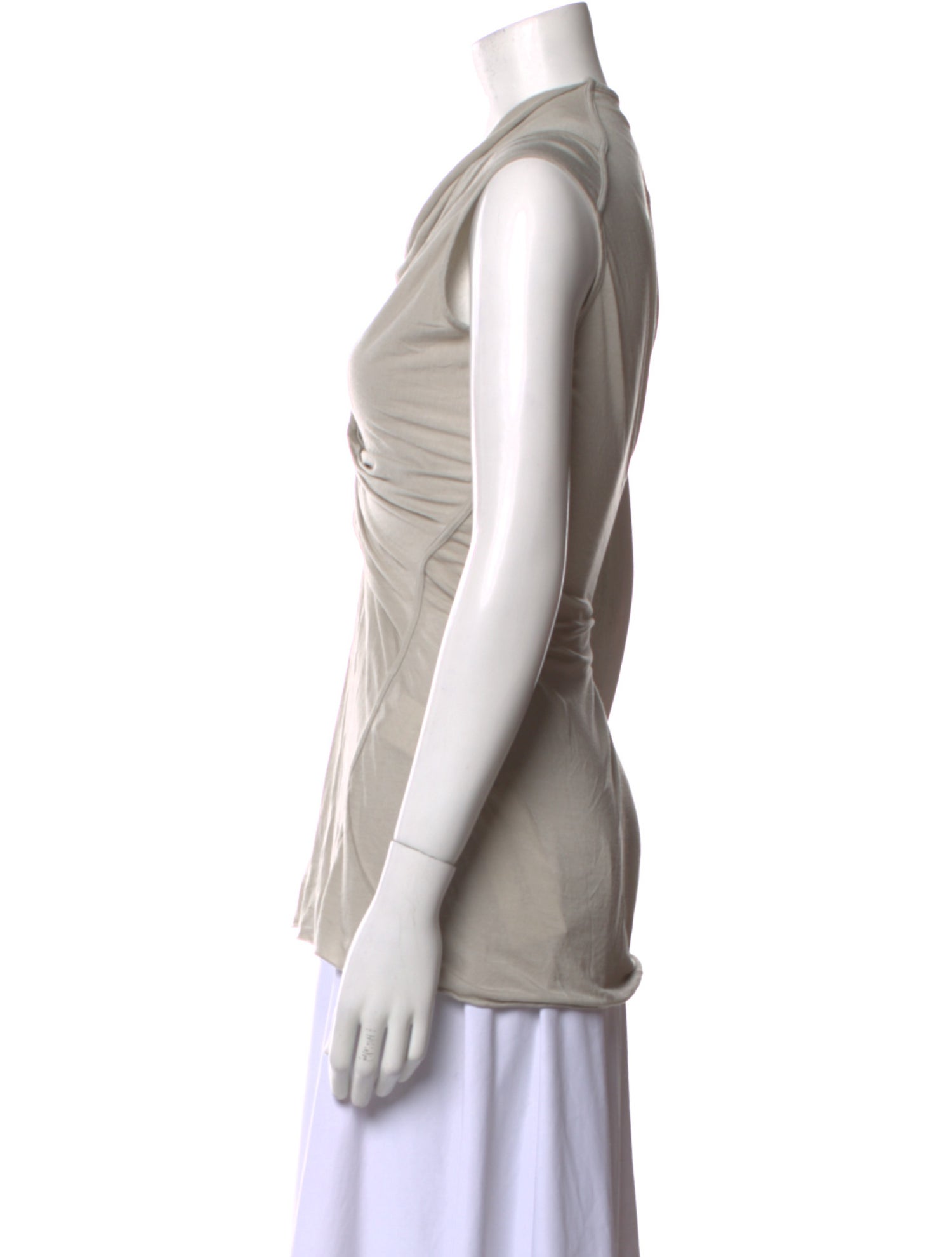 Rick Owens Lilies Cowl Neck Sleeveless Top