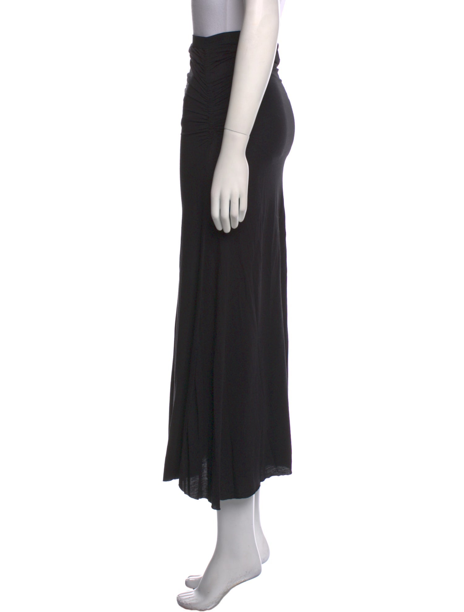 Rick Owens Lilies Raw-Edge Trim Long Skirt