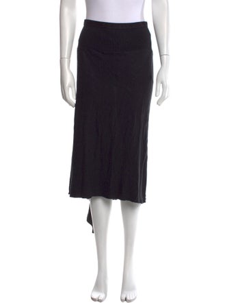 Rick Owens Lilies Raw-Edge Trim Midi Length Skirt
