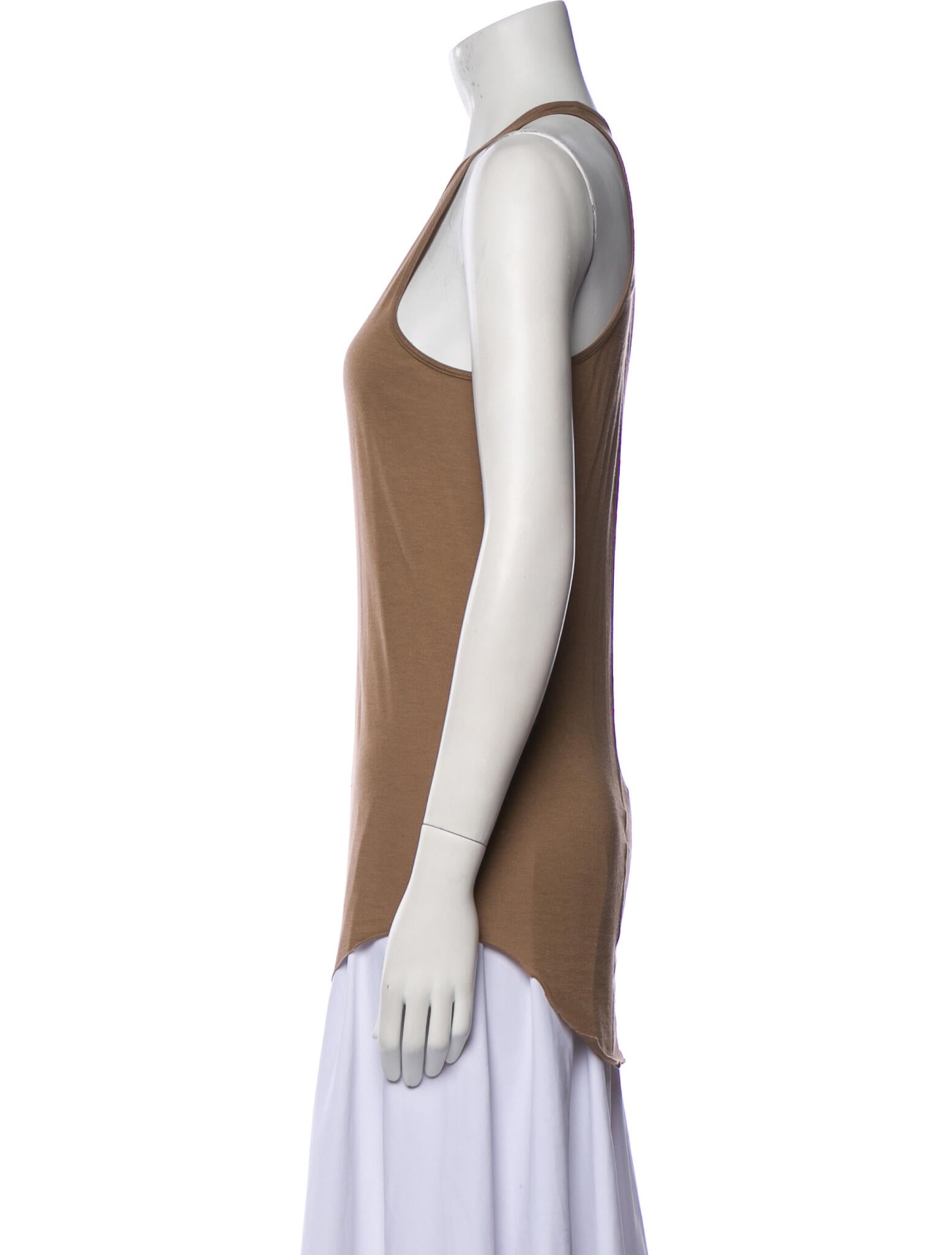 Rick Owens Lilies Scoop Neck Sleeveless Top