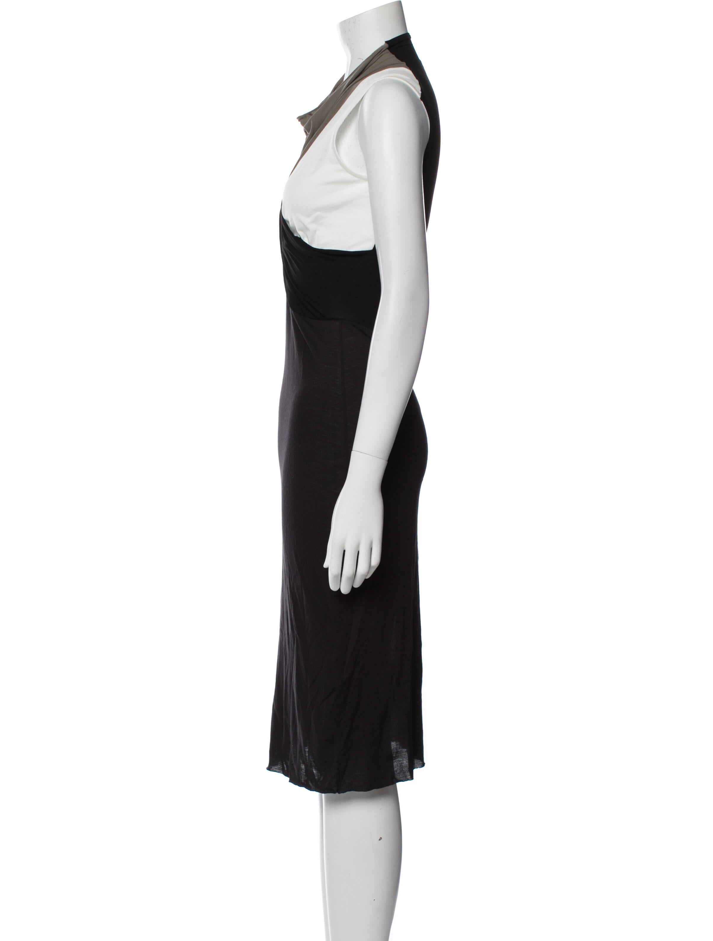 Rick Owens Lilies Cowl Neck Midi Length Dress w/ Tags