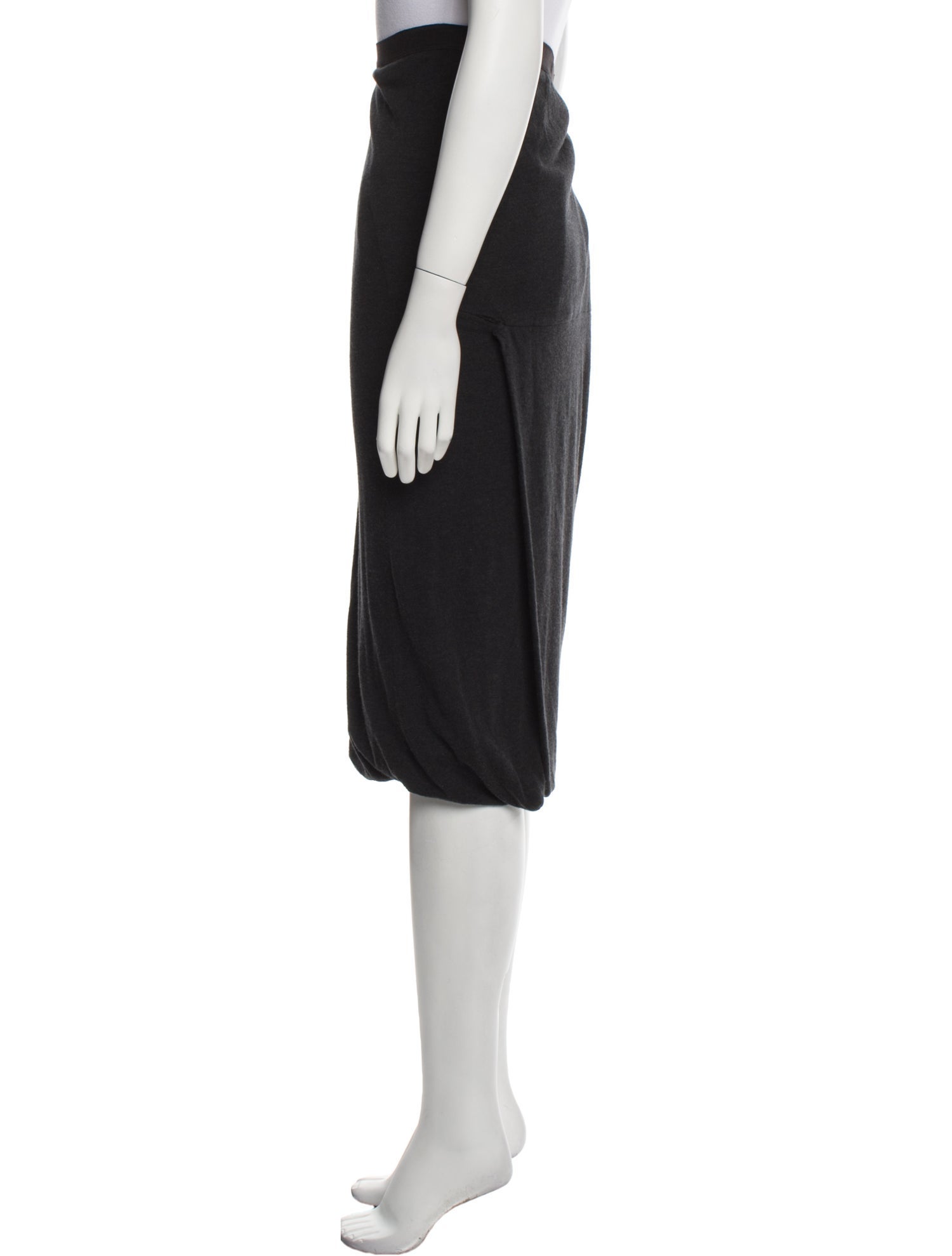 Rick Owens Lilies Wool Knee-Length Skirt