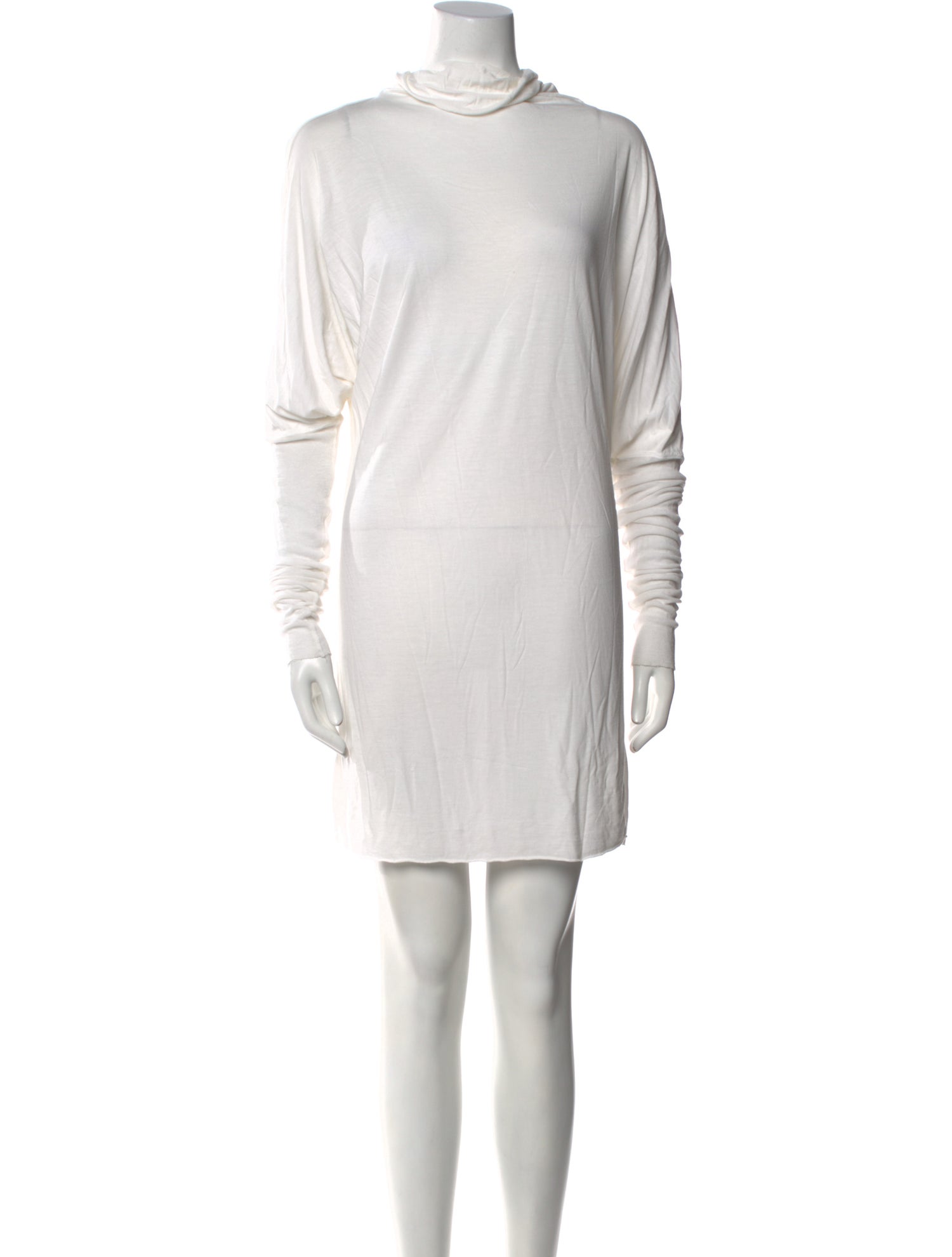 Rick Owens Lilies Mock Neck Mini Dress
