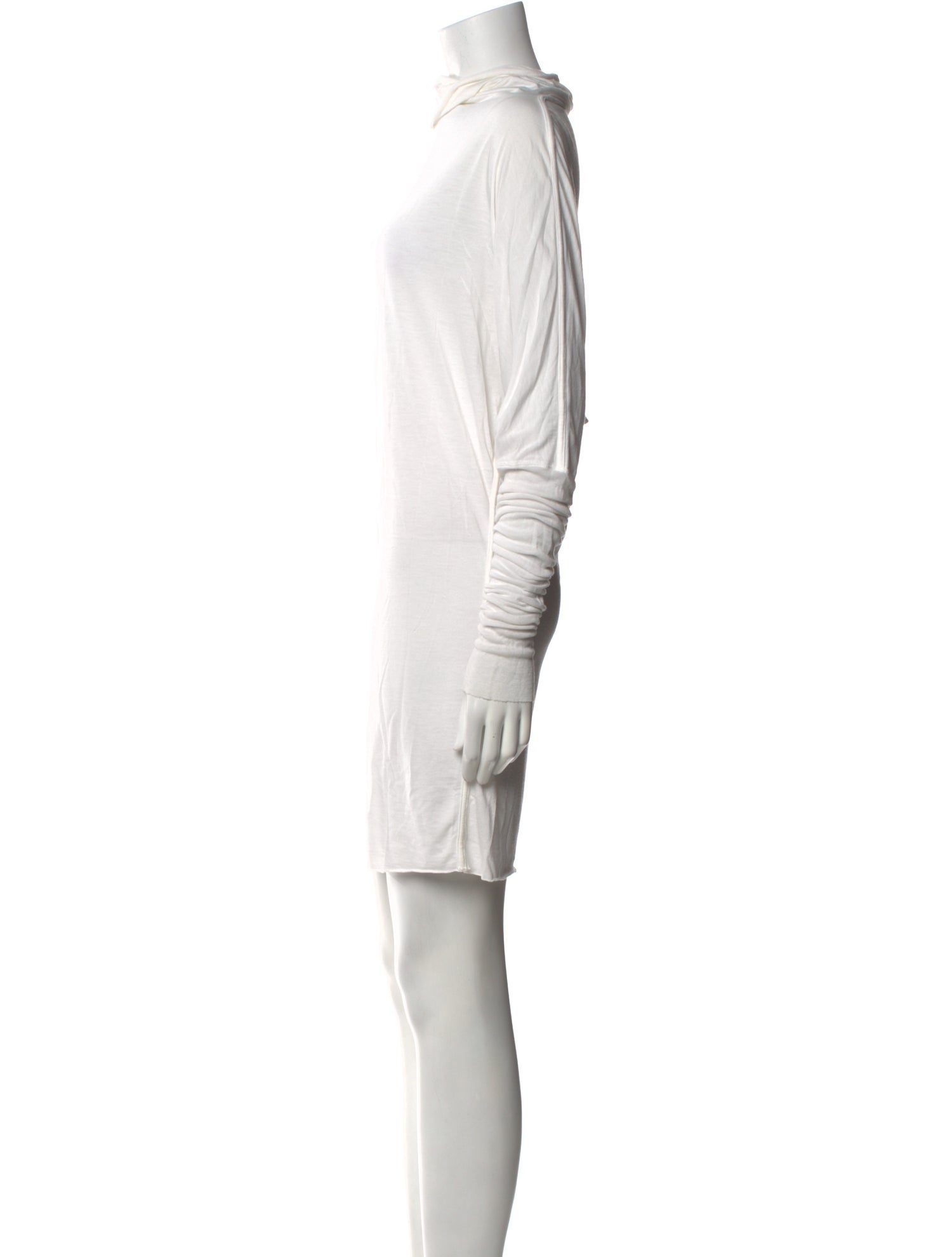 Rick Owens Lilies Mock Neck Mini Dress