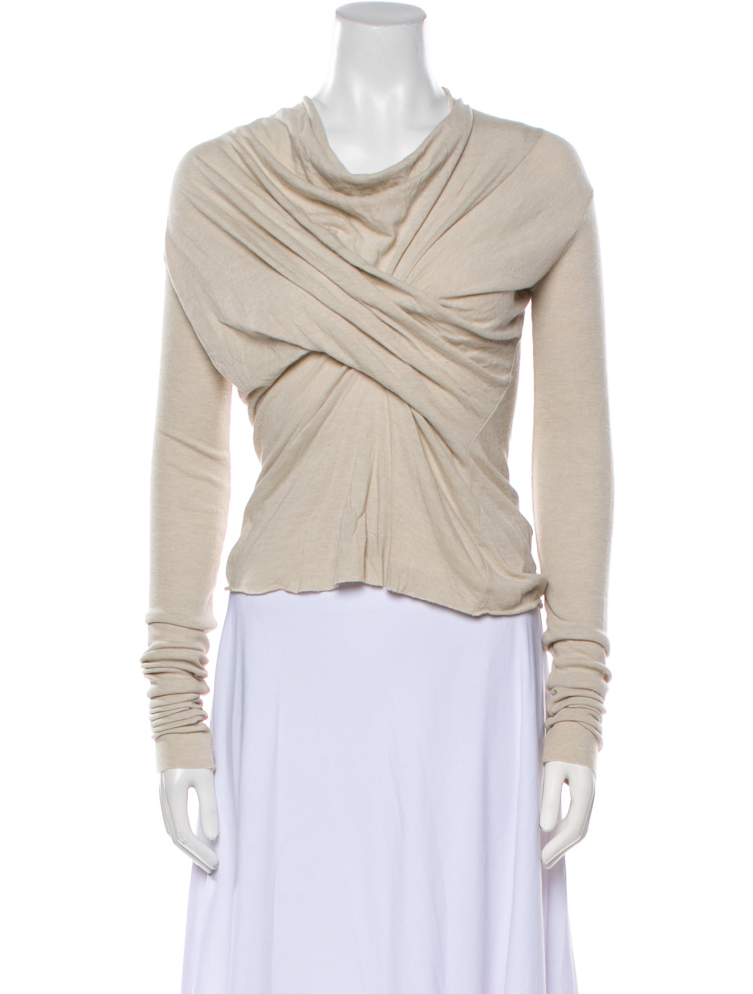 Rick Owens Lilies Nylon Cowl Neck Top