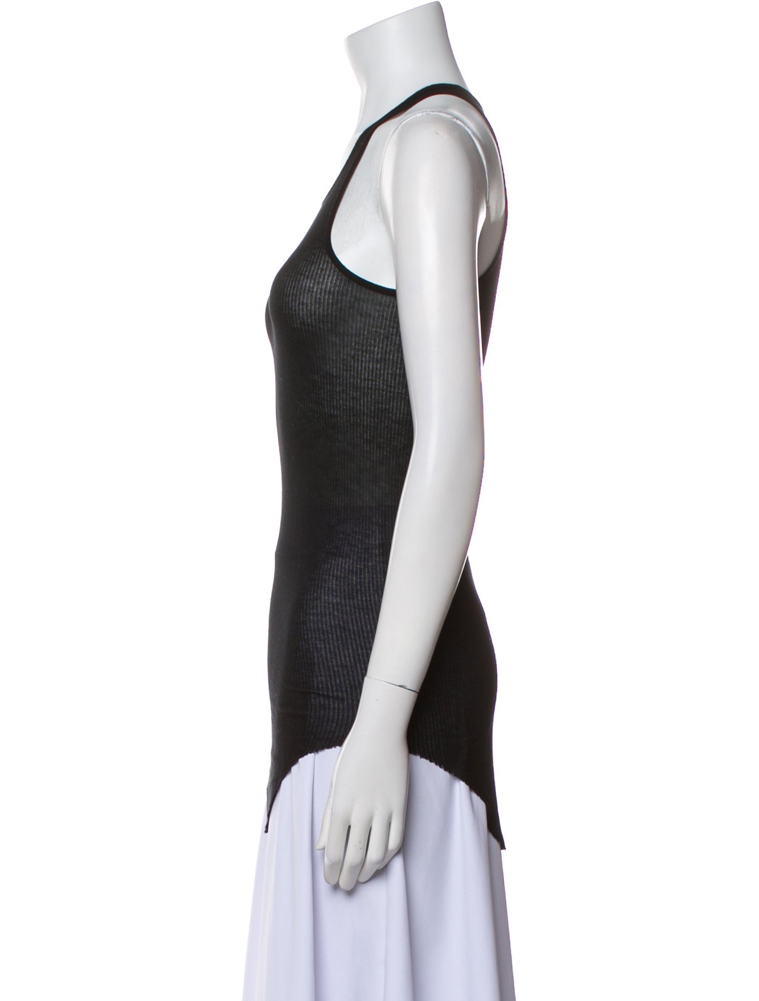 Rick Owens Lilies Scoop Neck Sleeveless Top