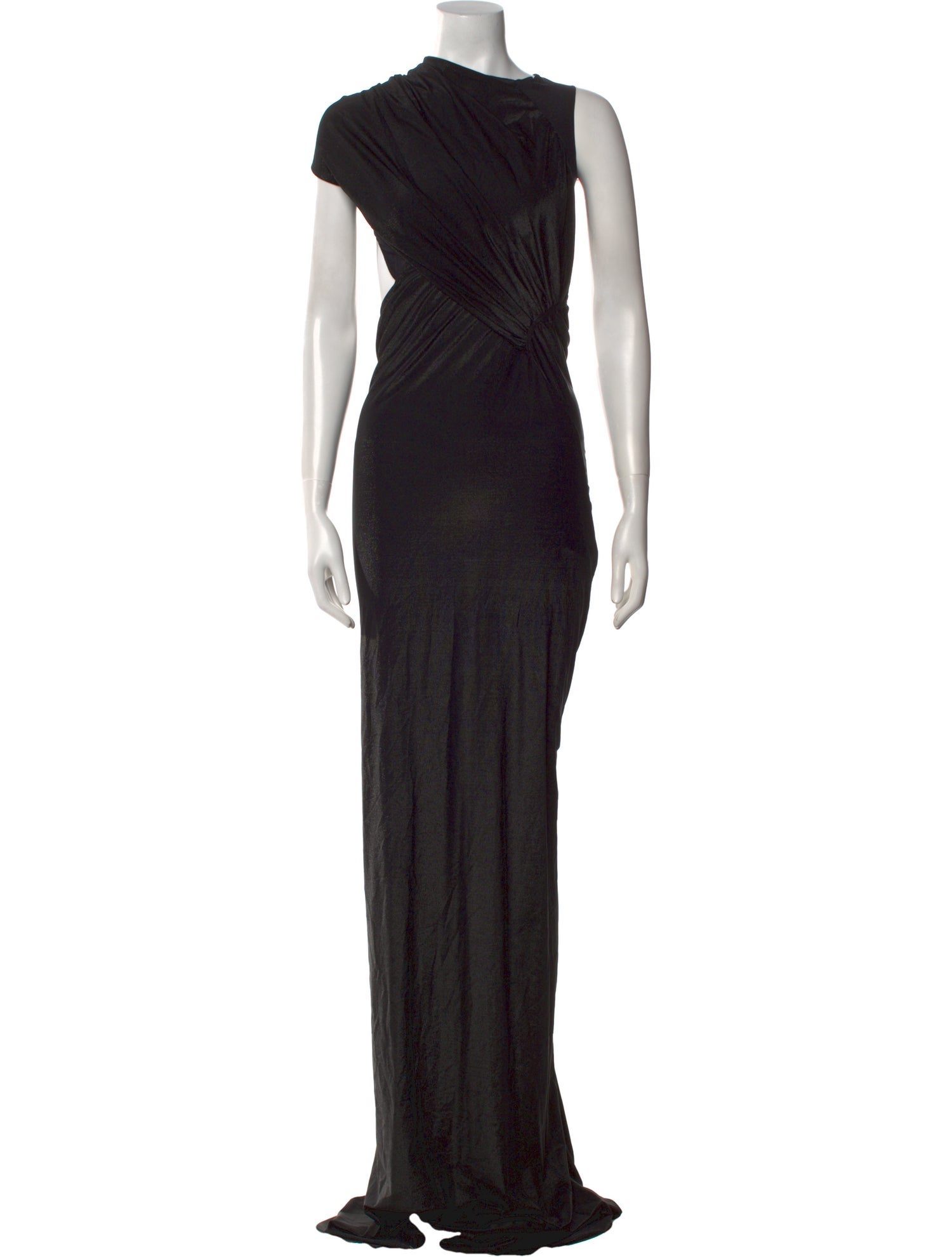 Rick Owens Lilies Bateau Neckline Long Dress