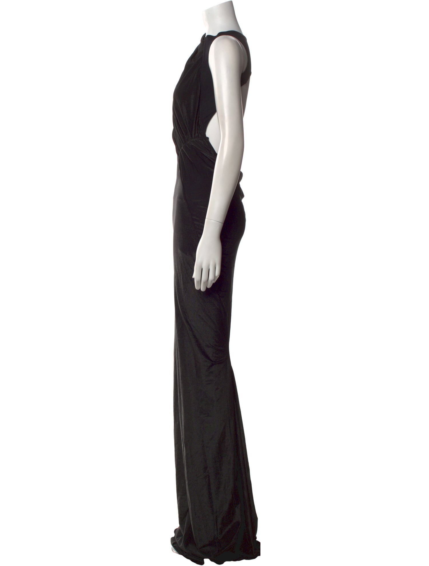 Rick Owens Lilies Bateau Neckline Long Dress