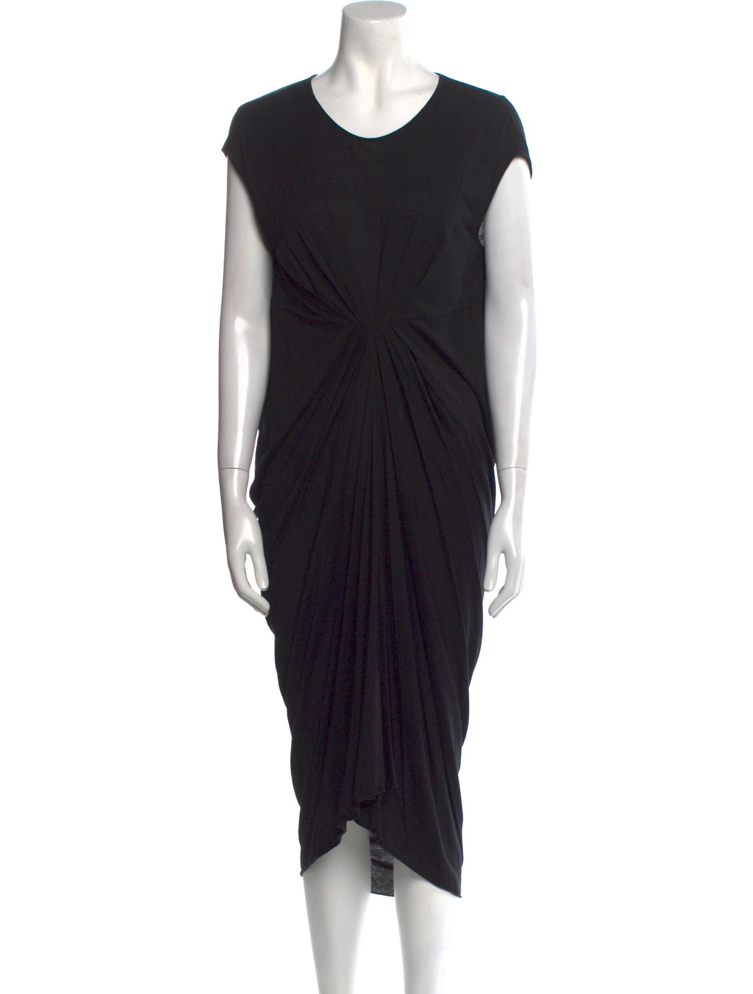 Rick Owens Lilies Scoop Neck Midi Length Dress
