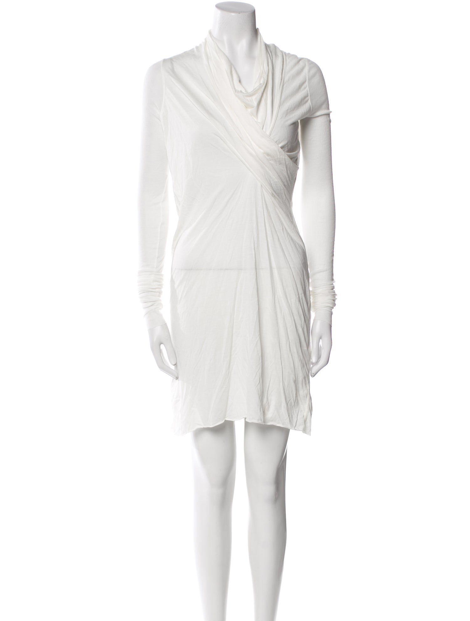 Rick Owens Lilies Cowl Neck Mini Dress