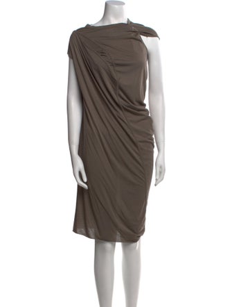 Rick Owens Lilies Bateau Neckline Midi Length Dress