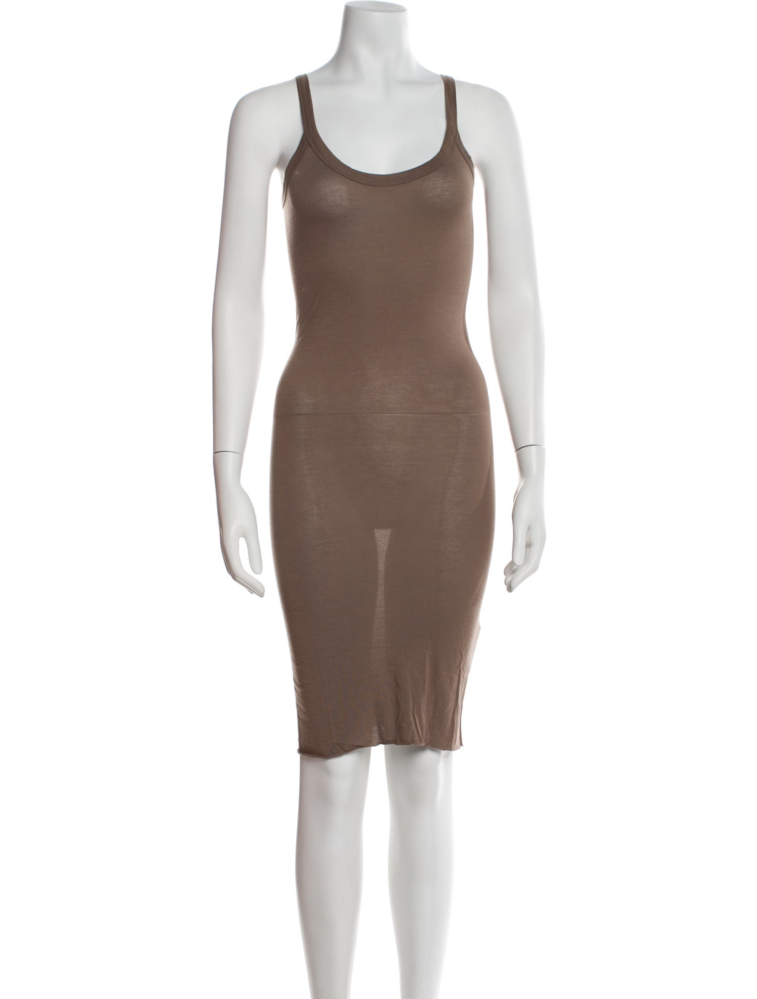 Rick Owens Lilies Scoop Neck Knee-Length Dress