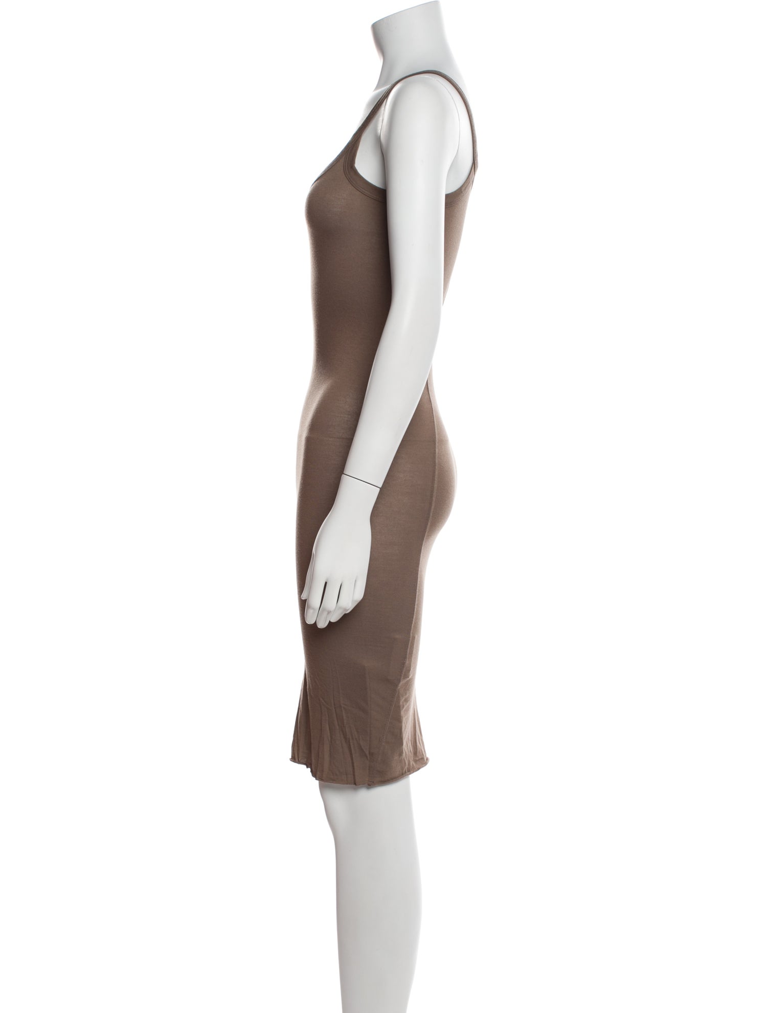 Rick Owens Lilies Scoop Neck Knee-Length Dress