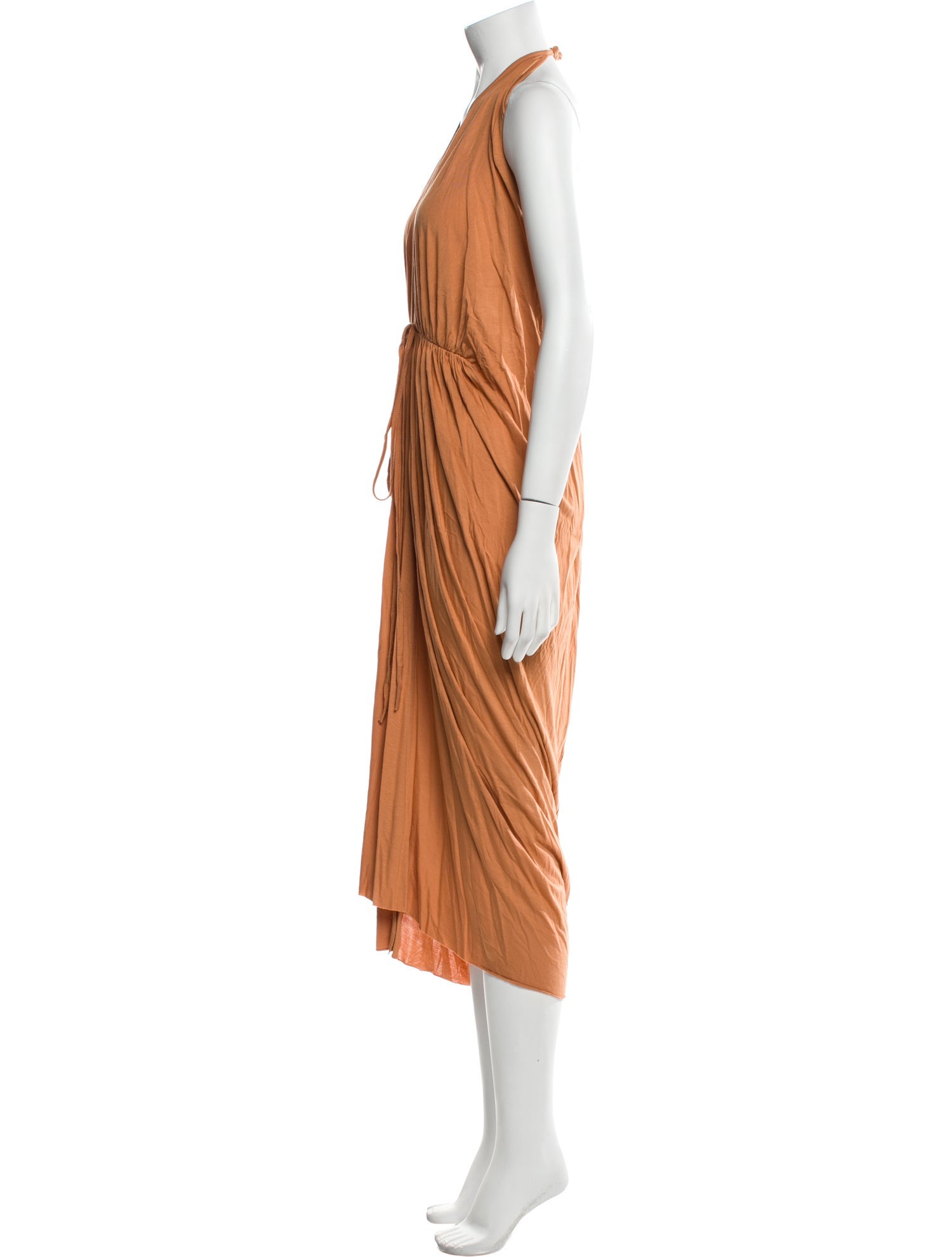 Rick Owens Lilies V-Neck Midi Length Dress