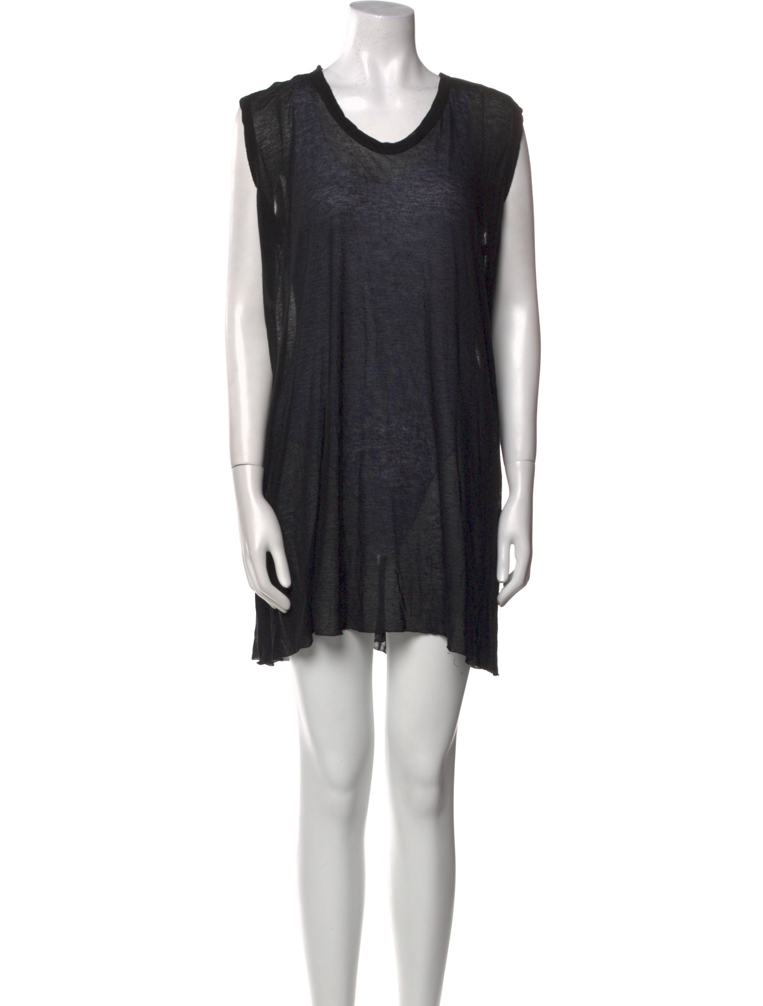 Rick Owens Lilies Scoop Neck Mini Dress