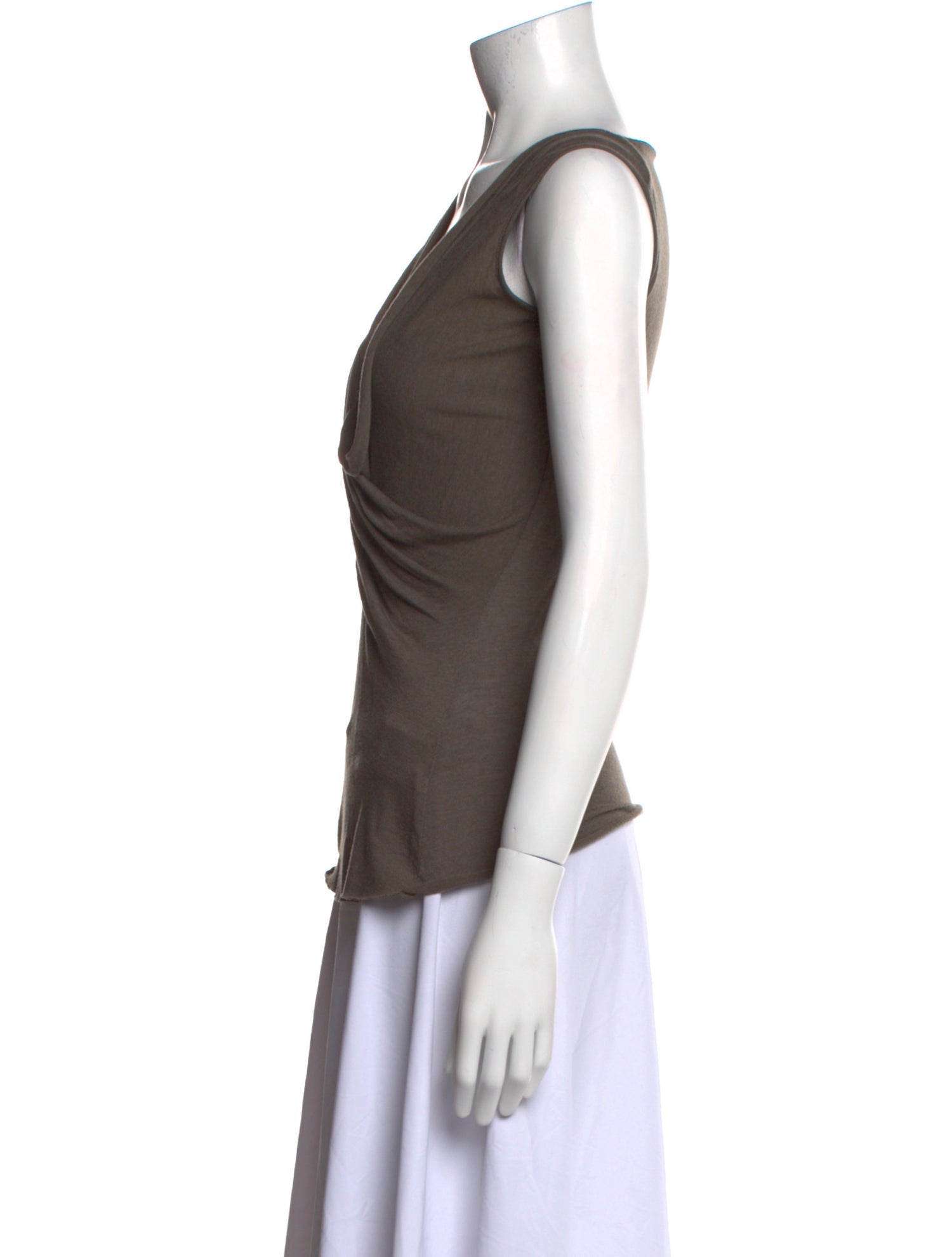 Rick Owens Lilies Cowl Neck Sleeveless Top