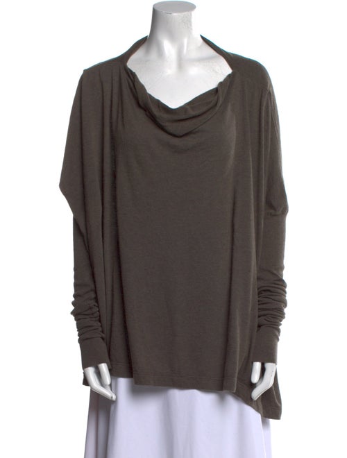 Rick Owens Lilies Cowl Neck Long Sleeve Top