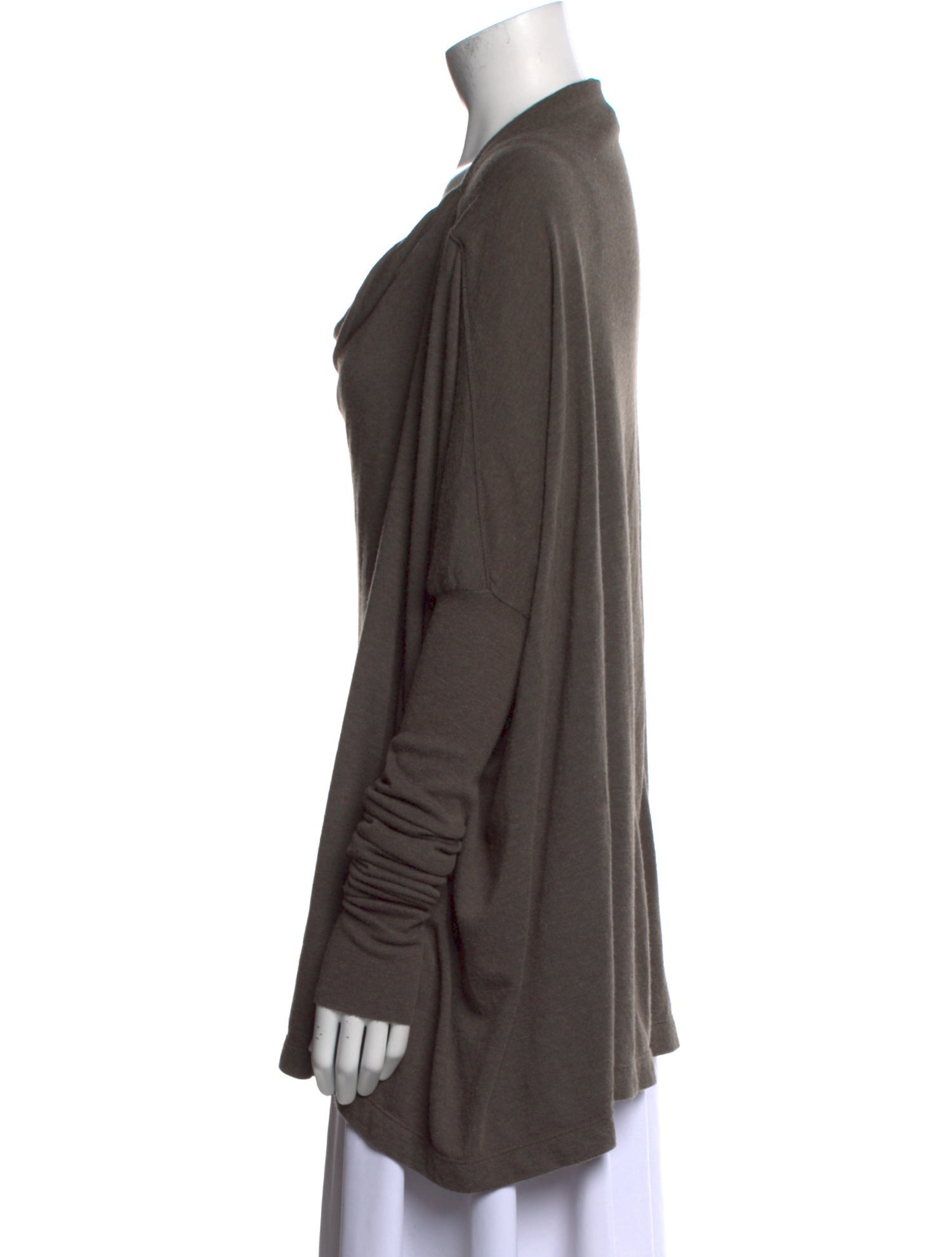 Rick Owens Lilies Cowl Neck Long Sleeve Top