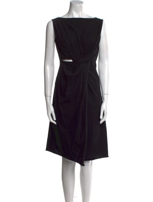 Rick Owens Lilies Bateau Neckline Mini Dress