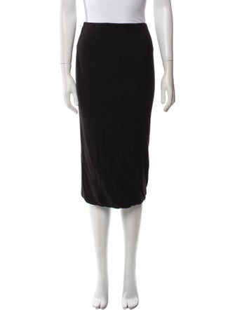 Rick Owens Lilies Raw-Edge Trim Midi Length Skirt