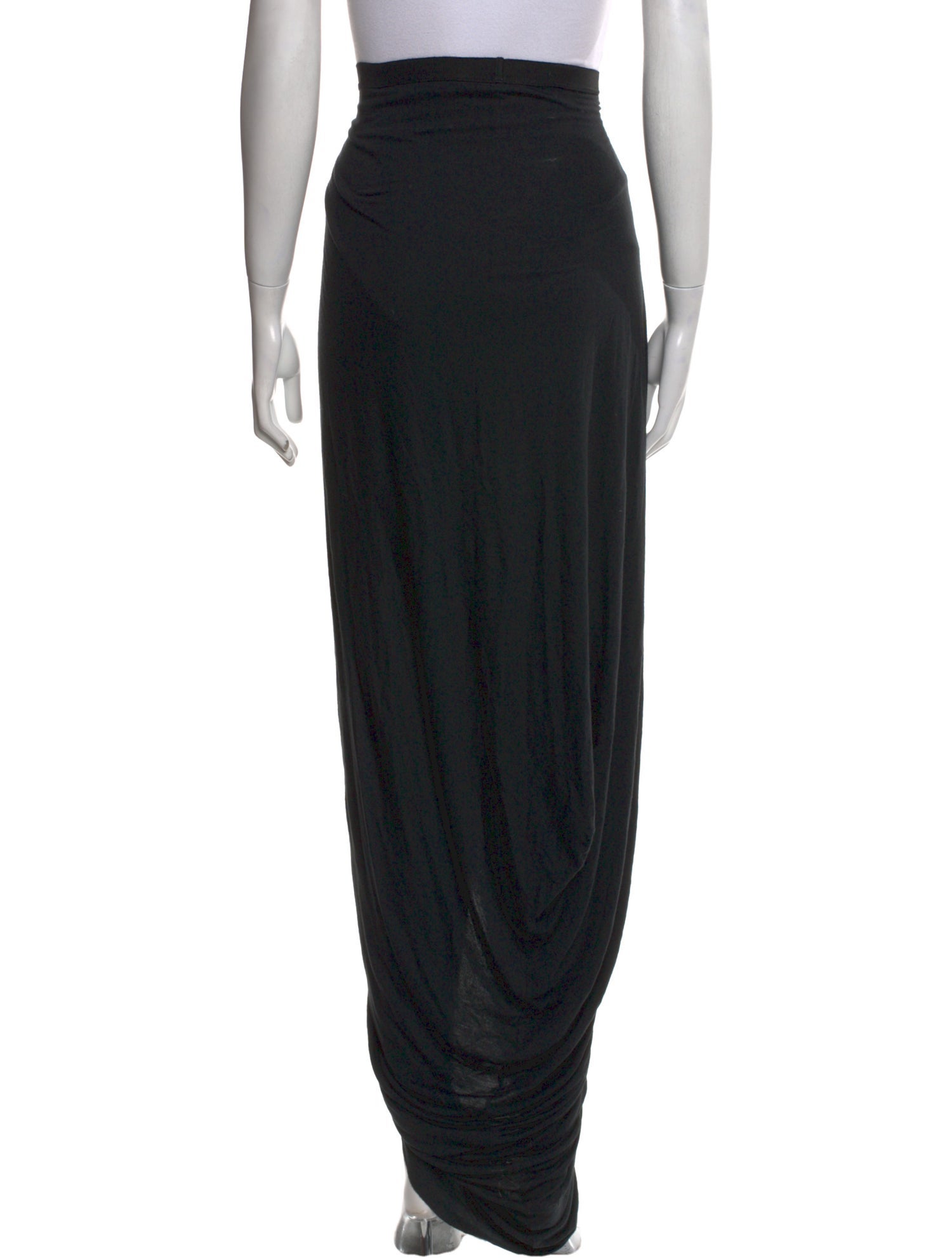 Rick Owens Lilies Pleated Accents Long Skirt