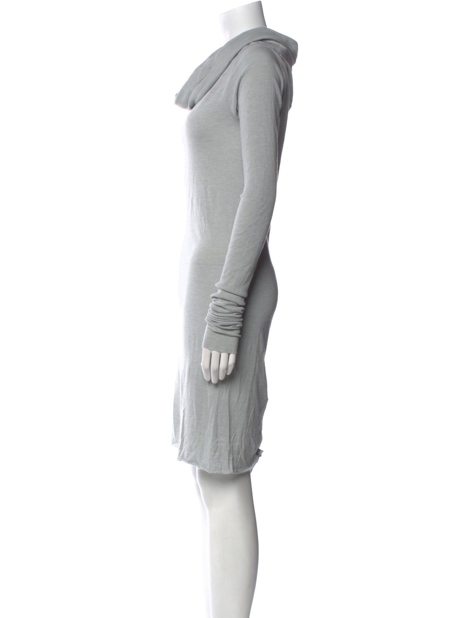Rick Owens Lilies Cowl Neck Midi Length Dress