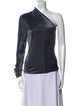 Rick Owens Lilies One-Shoulder Long Sleeve Top