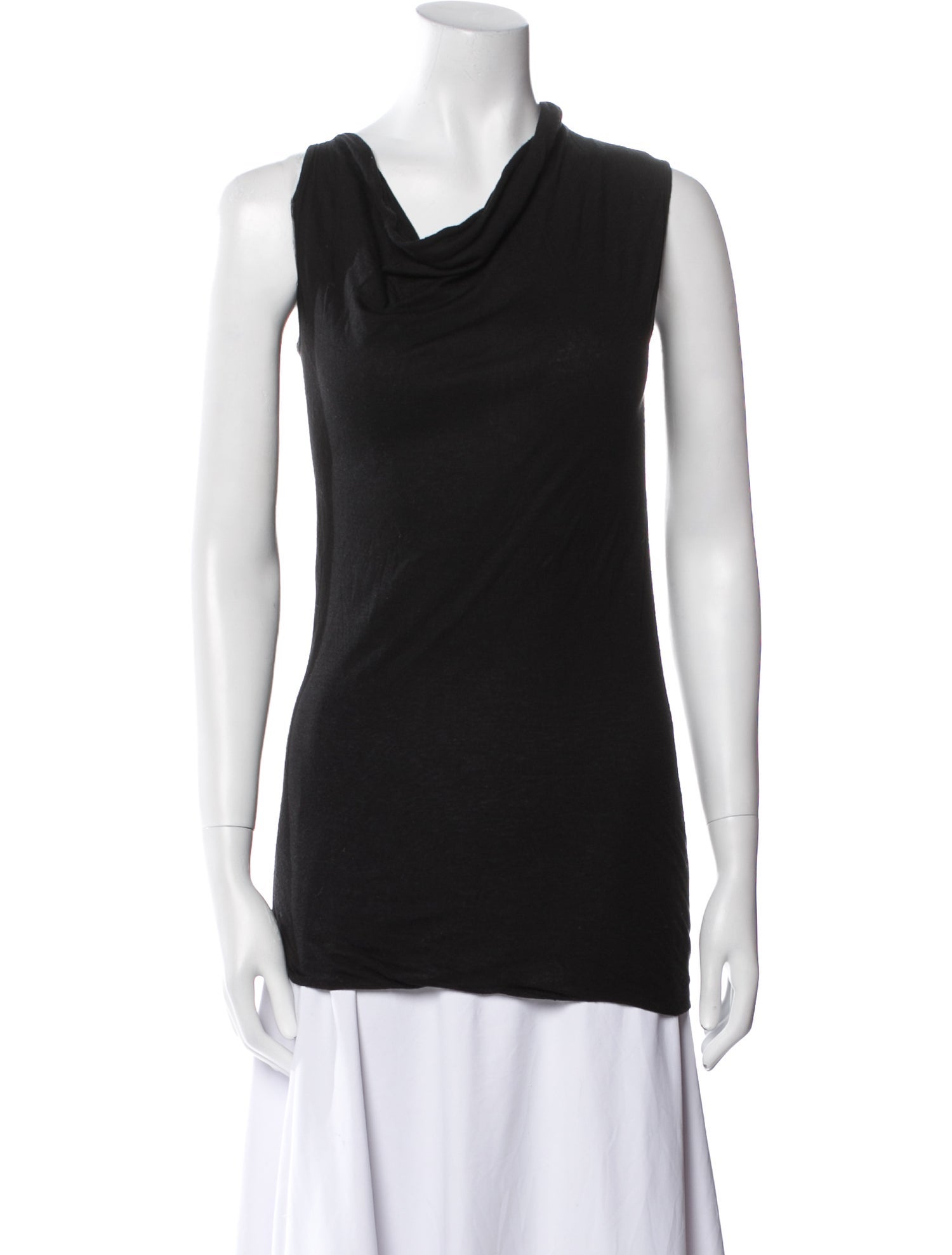 Rick Owens Lilies Cowl Neck Sleeveless Top