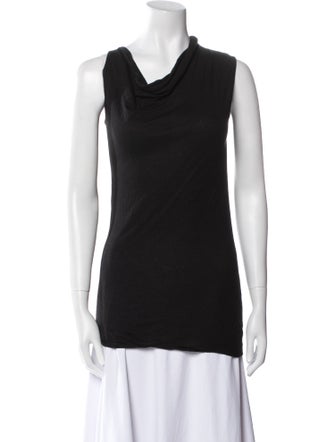 Rick Owens Lilies Cowl Neck Sleeveless Top