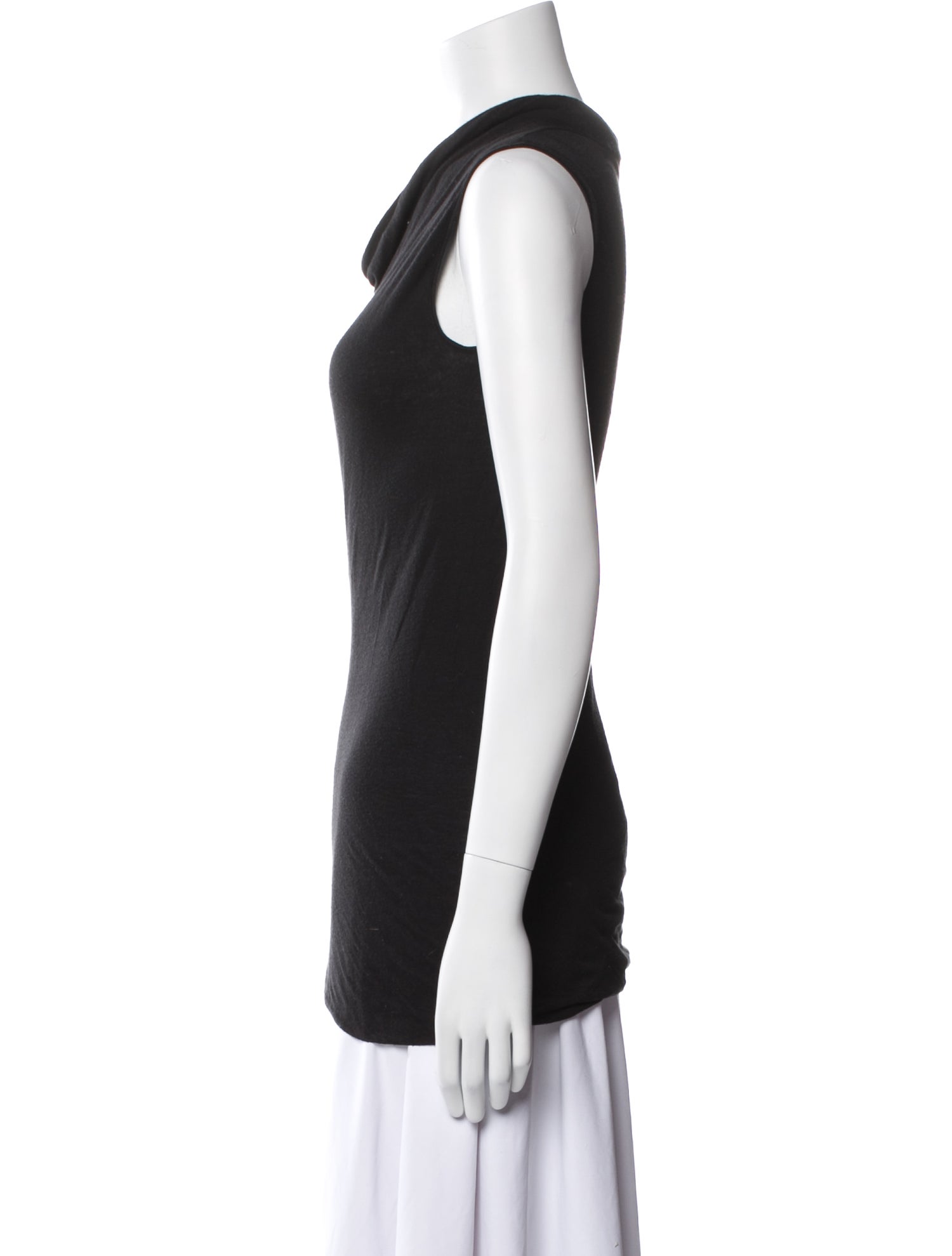 Rick Owens Lilies Cowl Neck Sleeveless Top
