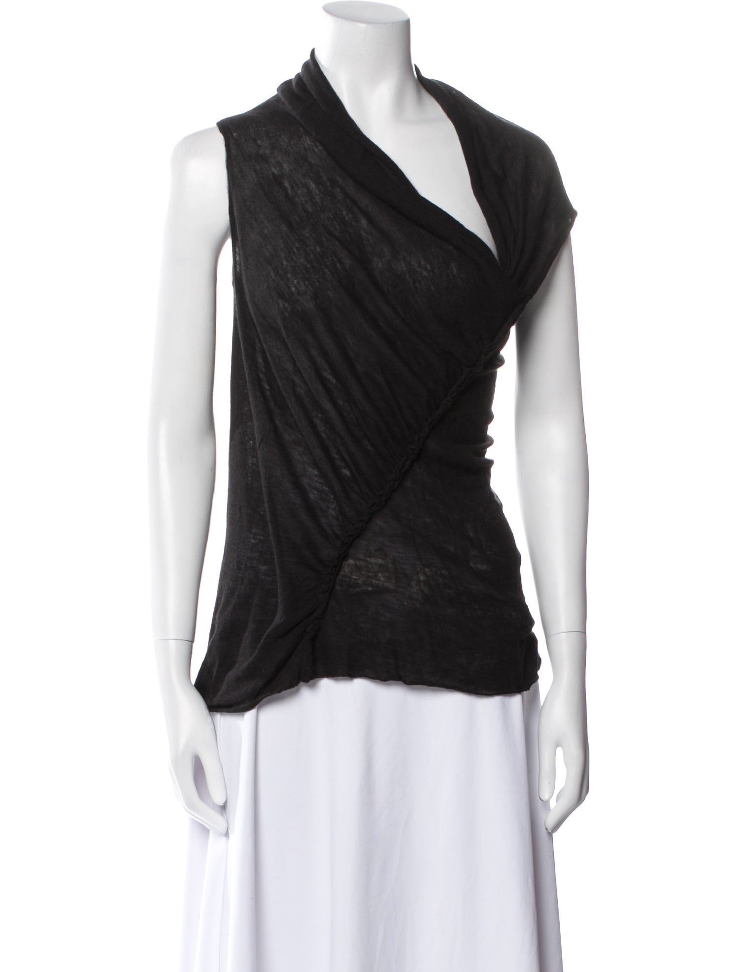 Rick Owens Lilies Asymmetrical Sleeveless Top