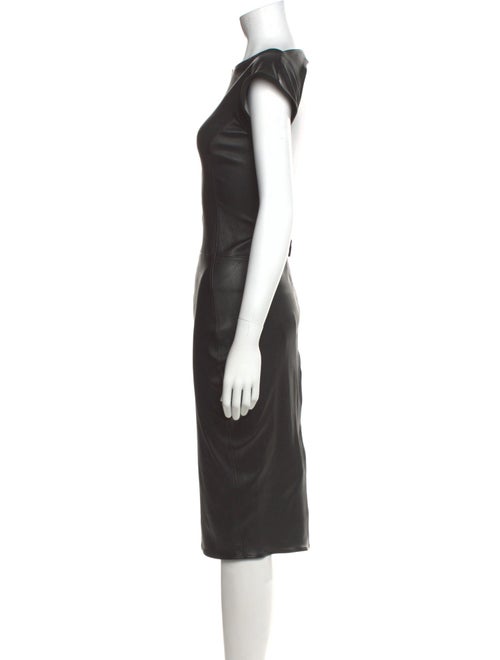 Rick Owens Lilies Lamb Leather Midi Length Dress