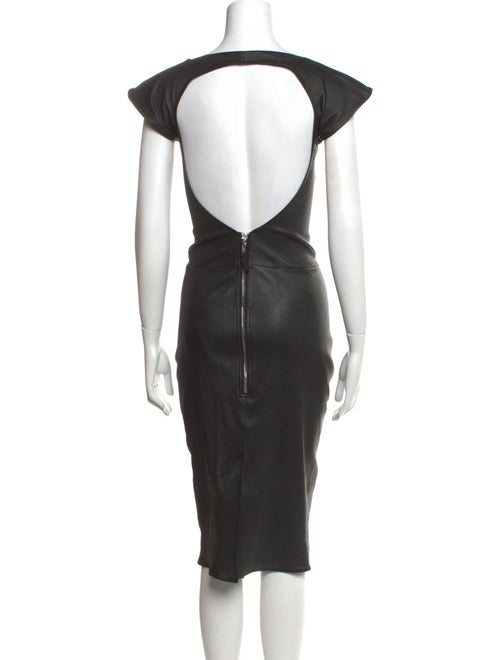 Rick Owens Lilies Lamb Leather Midi Length Dress