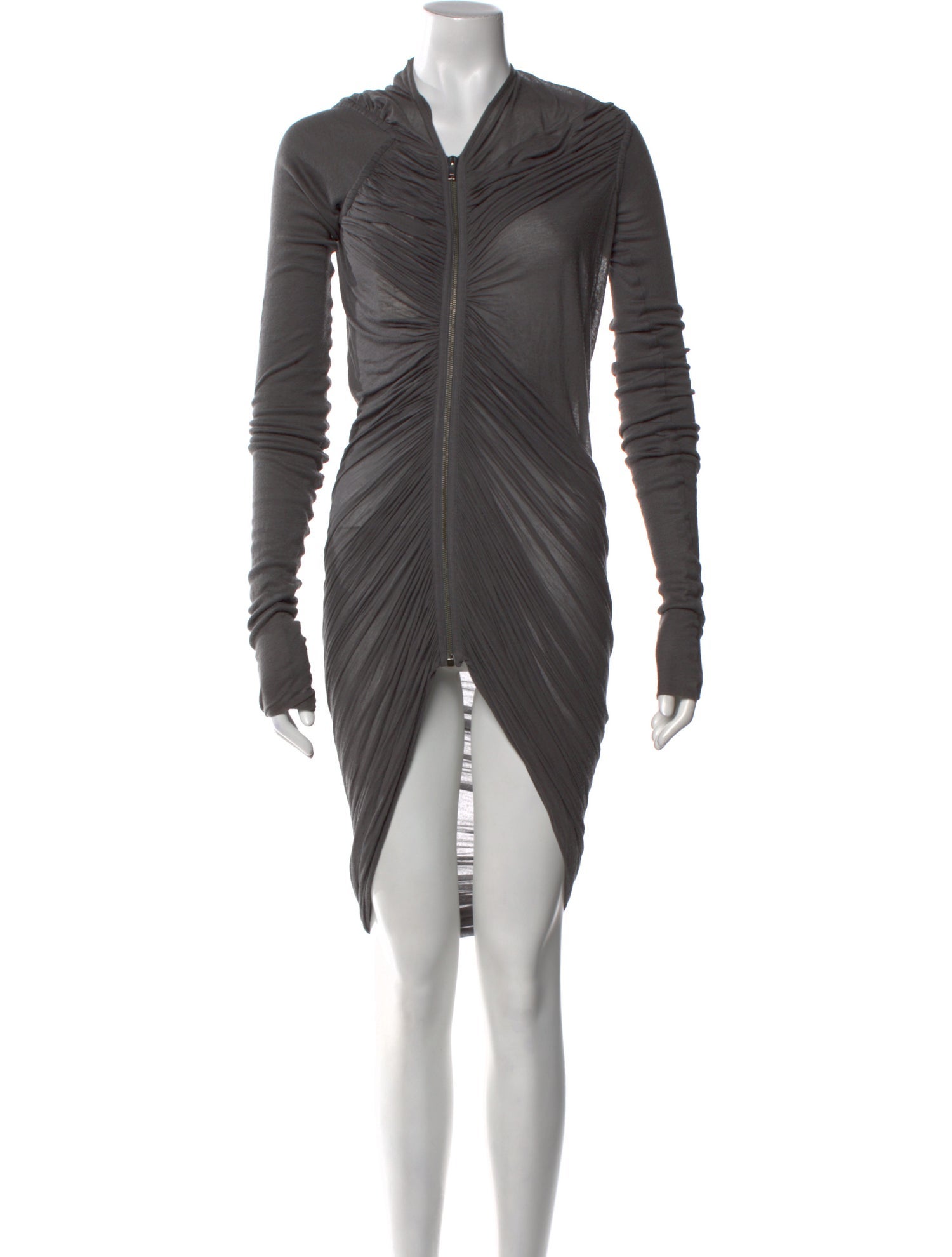 Rick Owens Lilies Cowl Neck Knee-Length Dress