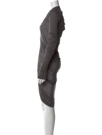 Rick Owens Lilies Cowl Neck Knee-Length Dress