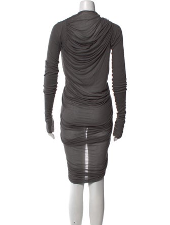 Rick Owens Lilies Cowl Neck Knee-Length Dress