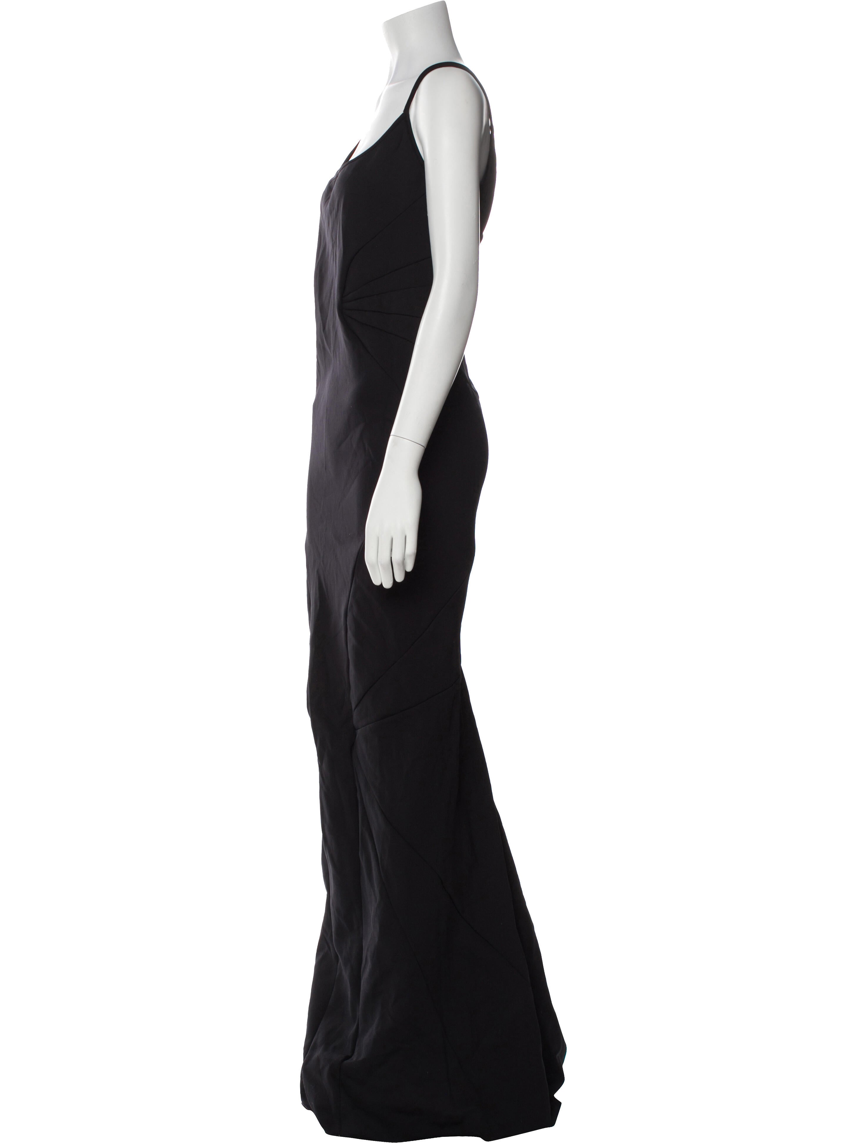 Rick Owens Lilies Scoop Neck Long Dress