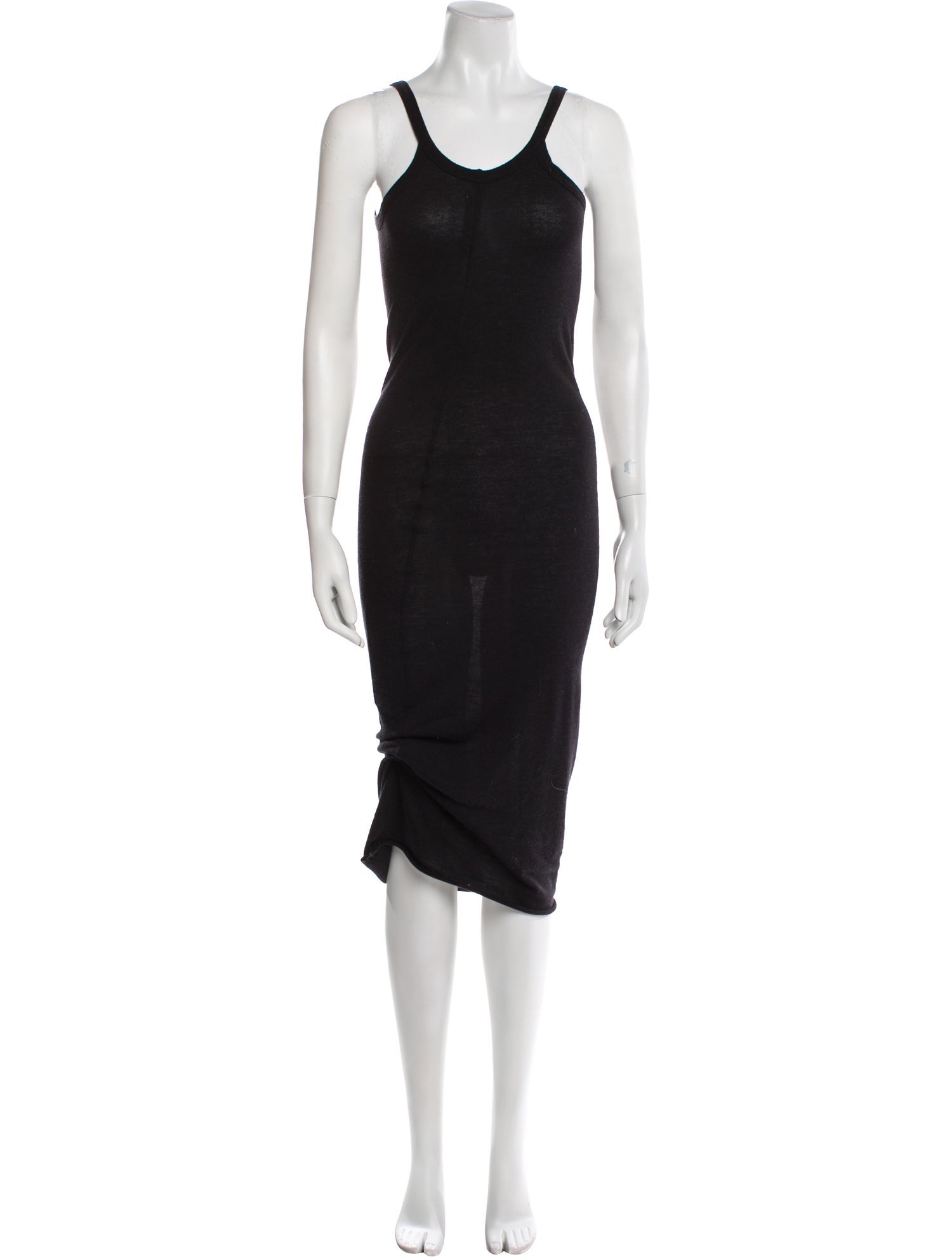 Rick Owens Lilies Scoop Neck Long Dress