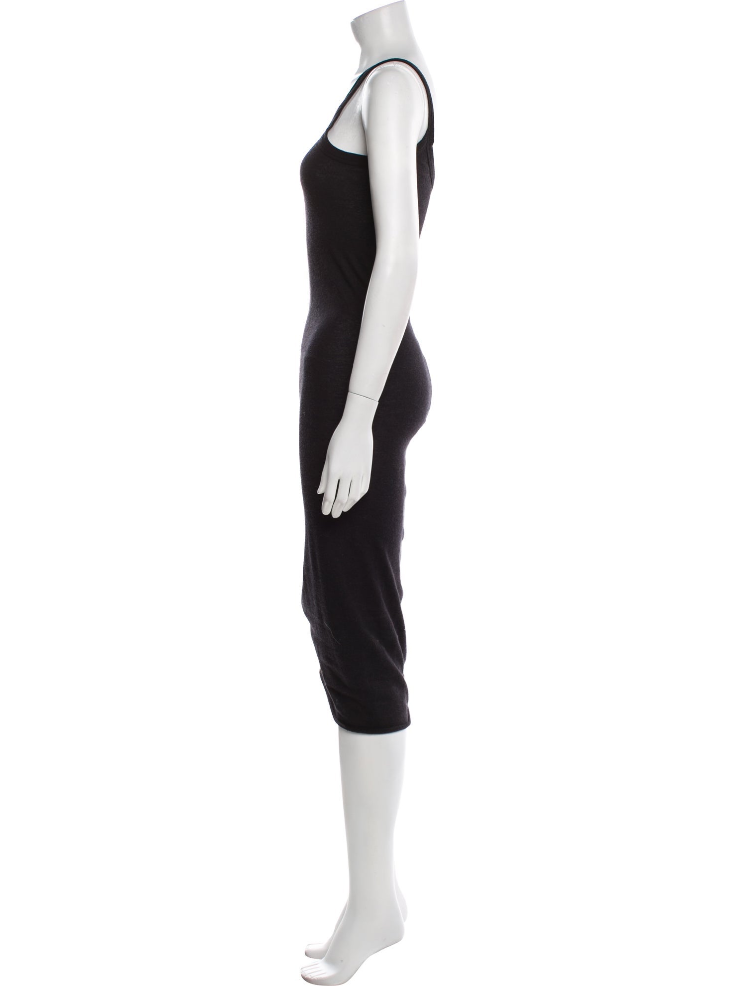 Rick Owens Lilies Scoop Neck Long Dress