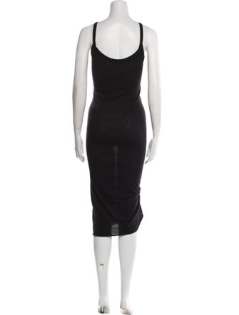Rick Owens Lilies Scoop Neck Long Dress