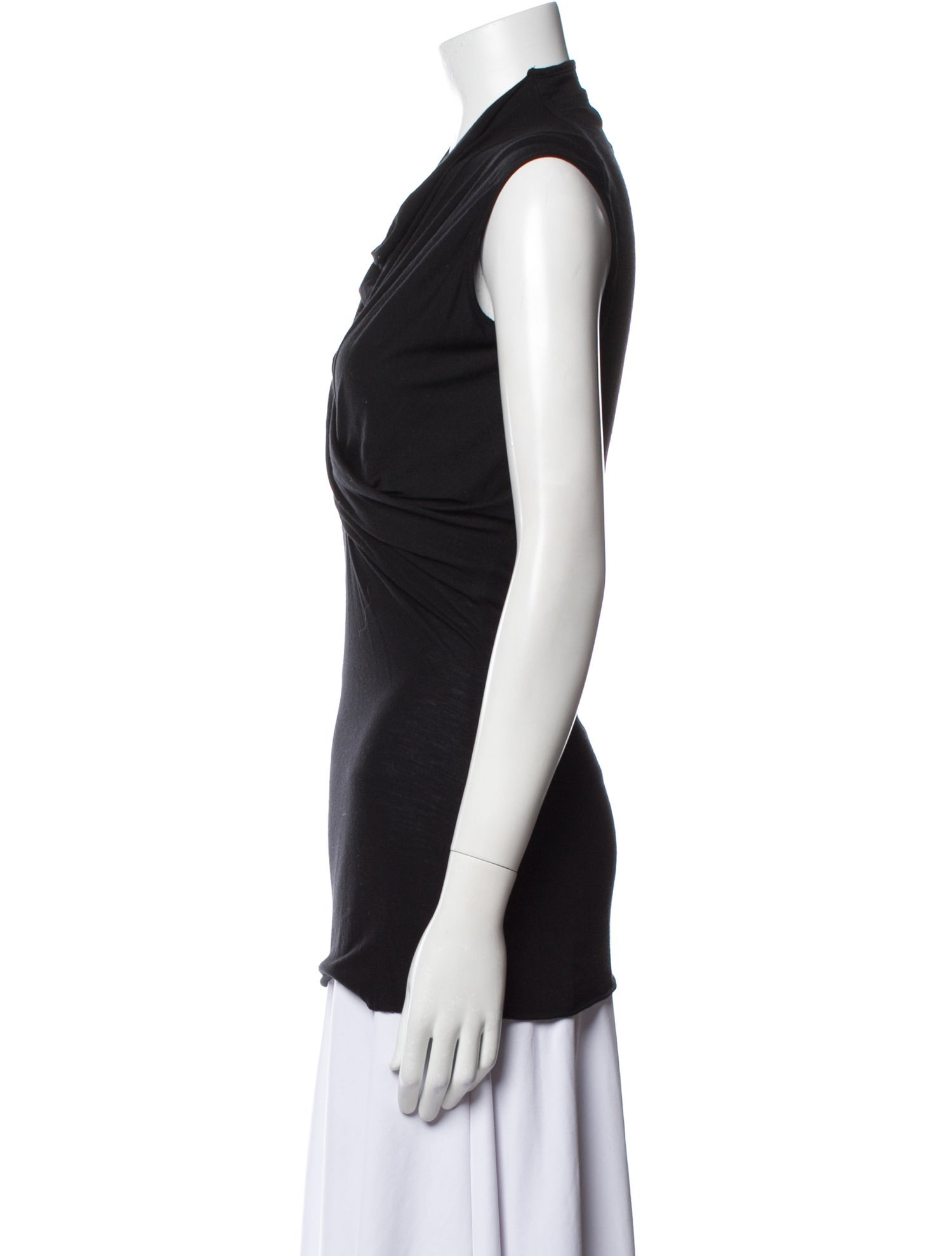 Rick Owens Lilies Cowl Neck Sleeveless Top